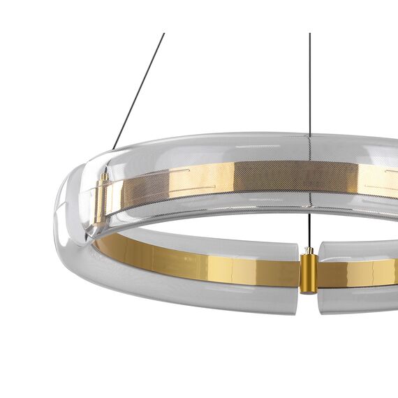 Kink Light 08001-70,33 Подвес диммируемый Риколь золото d70 h100 Led 160W (3000-6000K) с пультом ДУ, изображение 2
