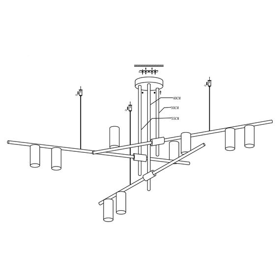 Kink Light 07621-9,20 Люстра Рия черный/бронза w125*125 h60 Gu10 9*10W, изображение 2