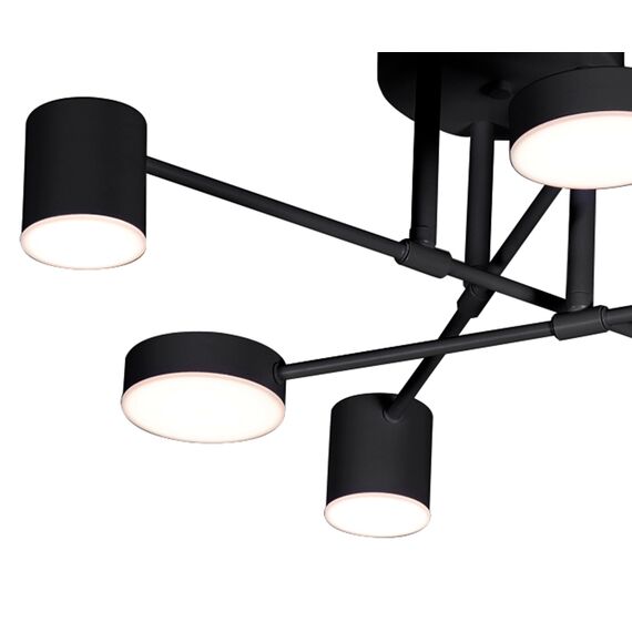 Kink Light 07649-6D,19(3000K) Люстра диммируемая Мекли черный d57 h25 Led 3*12W+3*16W (3000К) с пультом ДУ, изображение 3