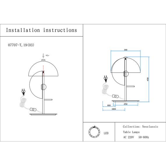 Kink Light 07707-T,19(03) Настольная лампа Локси черный/янтарь d30 h45 Led 6W (4000K), изображение 2