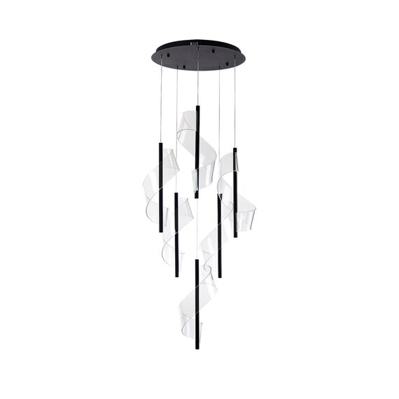 Kink Light 08042-6A,19 Подвес Илина черный d60 h200 Led 84W (4000K)