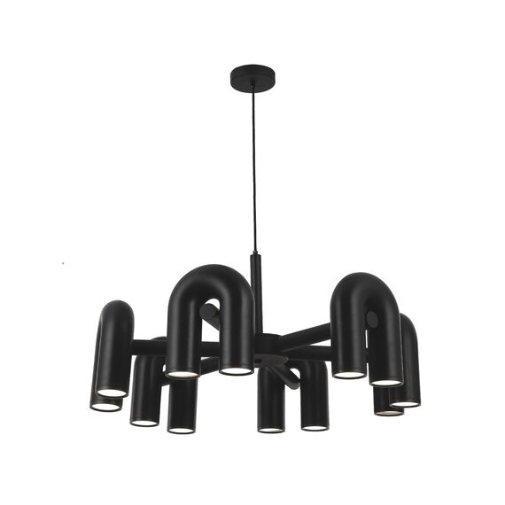 Kink Light 08465-6,19 Люстра Канти черный d80 h150 Led 72W (3000-6000K)