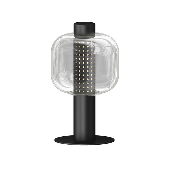 Kink Light 07710-T,19(21) Настольная лампа Гефо черный/прозрачный d26 h41 E27 1*40W