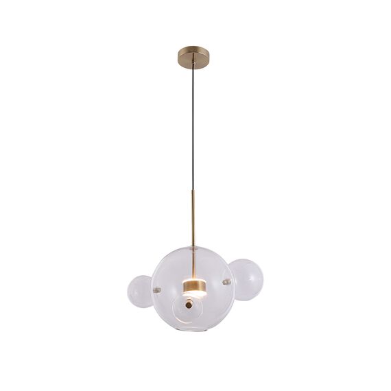 Kink Light 07545-4,21(36) Подвес Галла прозрачный (цвет корпуса латунь) w40*45 h200 Led 14W (3000К)