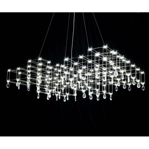 Kink Light 07887-A,02(21) Люстра димм. Галанта хром d120 h195 Led 136*0,5W (3000-6000K)