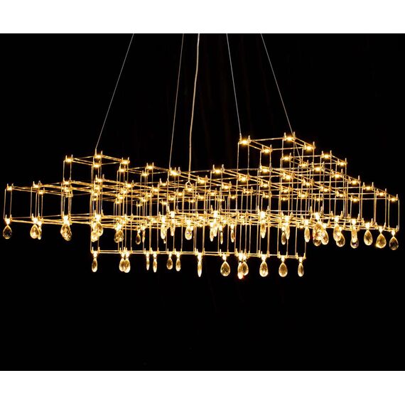 Kink Light 07887-A,33(21) Люстра димм. Галанта золото d120 h195 Led 136*0,5W (3000-6000K)