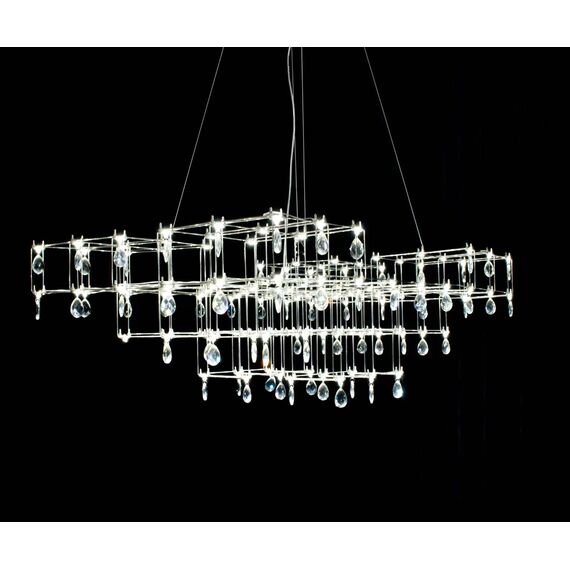 Kink Light 07887-L,02(21) Люстра димм. Галанта хром d120 h195 Led 136*0,5W (3000-6000K)