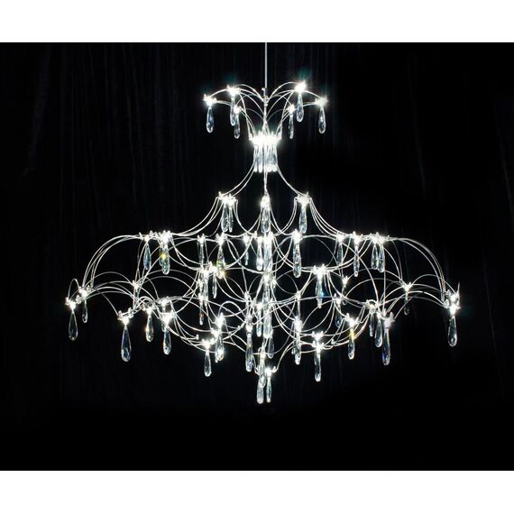 Kink Light 07890-S,02(21) Люстра димм. Галанта хром d110 h232 Led 75*0,5W (3000-6000K)