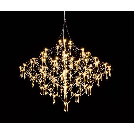 Kink Light 07881-80,33(21) Люстра диммируемая Галанта золото d80 h215 Led 66*0,5W (3000-6000K) с пультом ДУ