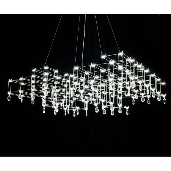 Kink Light 07887-A,02(21) Люстра димм. Галанта хром d120 h195 Led 136*0,5W (3000-6000K)