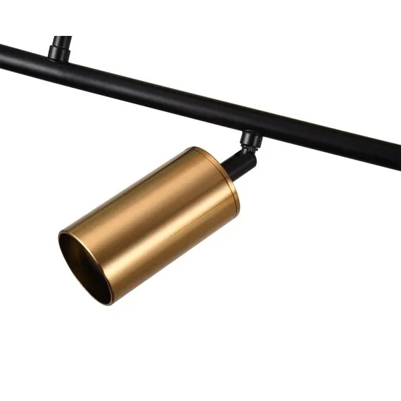 Kink Light 07615-5 Люстра Кайко черный/бронза w120*15 h70 GU10 5*10W, изображение 2