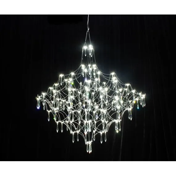 Kink Light 07881-80,02(21) Люстра диммируемая Галанта хром d80 h215 Led 66*0,5W (3000-6000K) с пультом ДУ