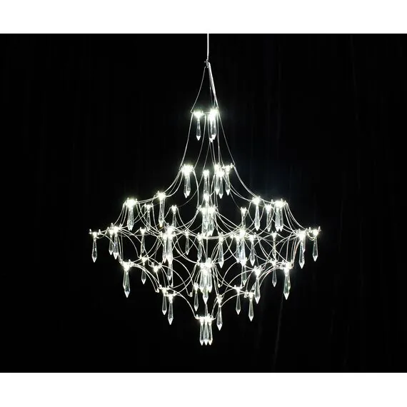 Kink Light 07881-60,02(21) Люстра диммируемая Галанта хром d60 h190 Led 34*0,5W (3000-6000K) с пультом ДУ