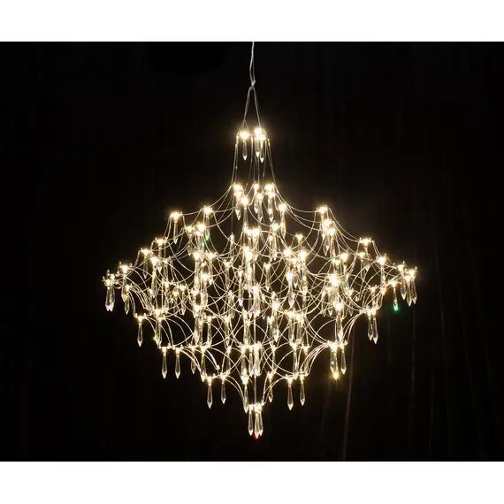 Kink Light 07881-60,02(21) Люстра диммируемая Галанта хром d60 h190 Led 34*0,5W (3000-6000K) с пультом ДУ, изображение 2