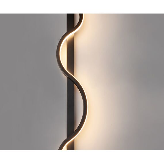 Kink Light 08418B-80R,19(3000K) Бра Вали черный (правое) w13*6 h80 Led 18W (3000K), изображение 2