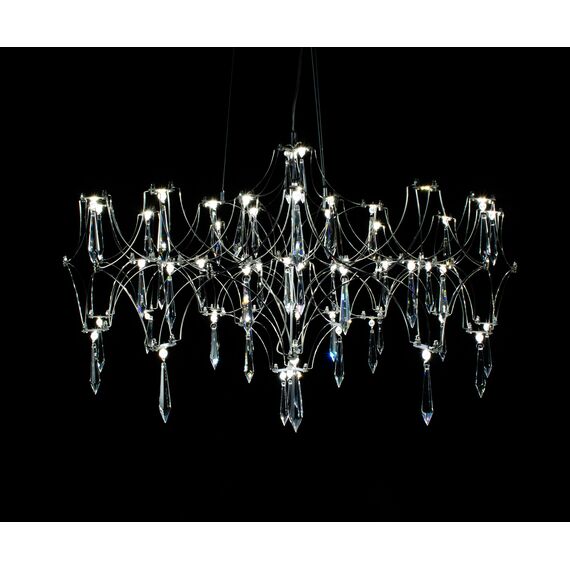 Kink Light 07882-63,02(21) Люстра диммируемая Галанта хром d63 h144 Led 36*0,5W (3000-6000K) с пультом ДУ, изображение 2