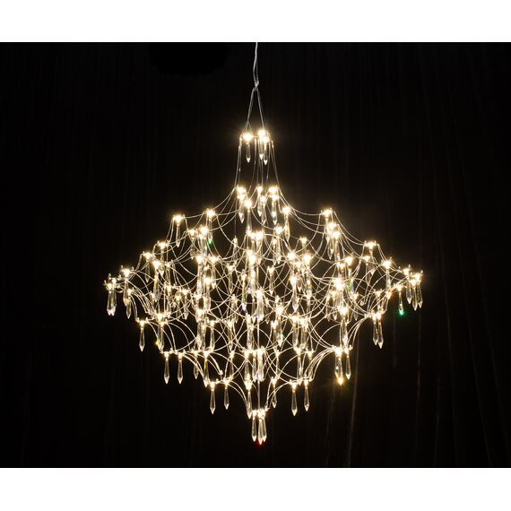Kink Light 07881-60,02(21) Люстра диммируемая Галанта хром d60 h190 Led 34*0,5W (3000-6000K) с пультом ДУ, изображение 2