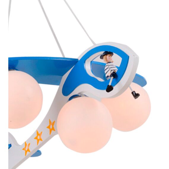 Kink Light 07494 Подвес Аэроплан голубой w60*58,5 h80 E27 3*40w, изображение 3