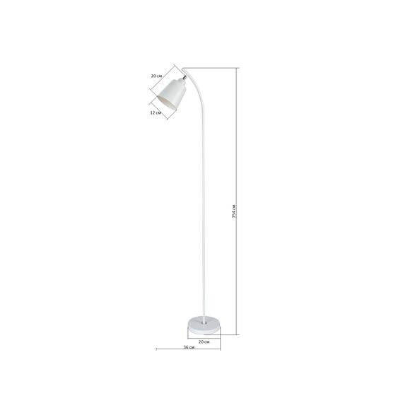 Kink Light 08082-F,01 Торшер Дейми белый w30*20 h158 E27 1*40W, изображение 2