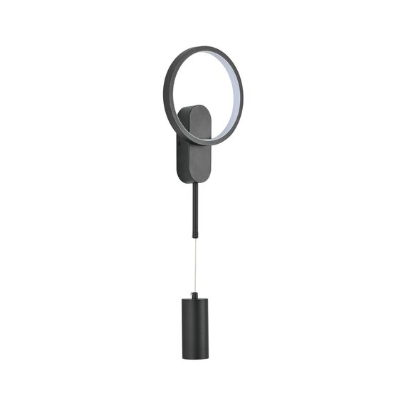 Kink Light 2204,19 Настенный светильник Адис черный d20 h53-152 Led 12W+5W (3000K)