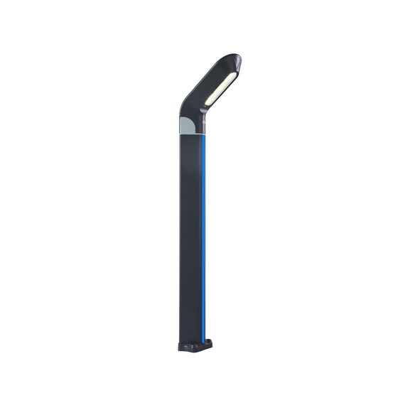 Kink Light 09200-F,16(05) Светильник уличный серый с солнечной батареей w10*24 h80 Led 10W (3000K) Декоративная подсветка синий.