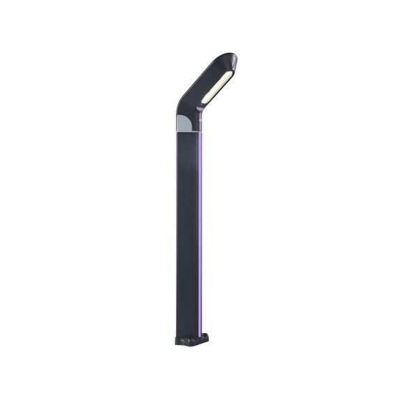 Kink Light 09200-F,16(10) Светильник уличный серый с солнечной батареей w10*24 h80 Led 10W (3000K) Декоративная подсветка розовая.