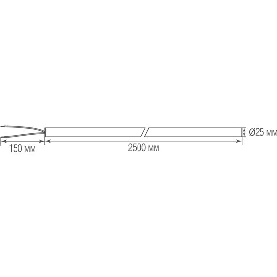 Donolux DL18900NW40 Светильник для LIGHT WAVE, TUBA, 40Вт, D25xL2500 мм, 2113Лм, DC 48В, Ra90, 360°, 4000К, IP20, матовый белый, изображение 26