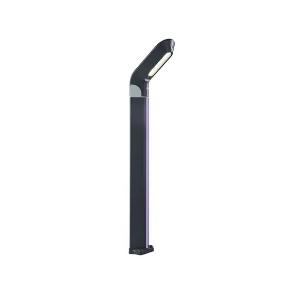 Kink Light 09200-F,16(10) Светильник уличный серый с солнечной батареей w10*24 h80 Led 10W (3000K) Декоративная подсветка розовая.