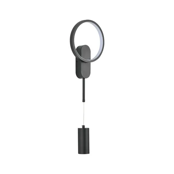 Kink Light 2204,19 Настенный светильник Адис черный d20 h53-152 Led 12W+5W (3000K)