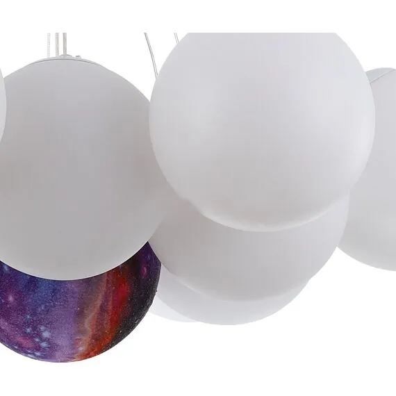 Kink Light 08475-13,01 Подвес Алди белый d65 h130 E27 13*5W (в комплекте 13 белых и 1 цветной плафон), изображение 3