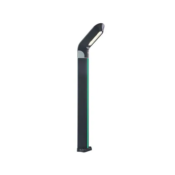 Kink Light 09200-F,16(07) Светильник уличный серый с солнечной батареей w10*24 h80 Led 10W (3000K) Декоративная подсветка зеленая.