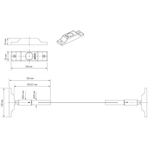 Donolux DL20331L6B10N Подвесная система ICON 60Вт,5500Лм,4000К,COF лента, изображение 4