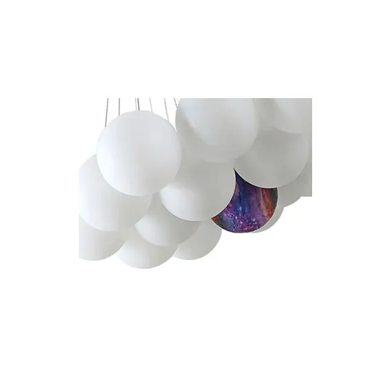 Kink Light 08475-19,01 Подвес Алди белый d75 h130 E27 19*5W (в комплекте 19 белых и 1 цветной плафон), изображение 3