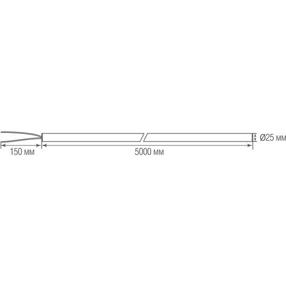 Donolux DL18900NW80 Светильник для LIGHT WAVE, TUBA, 80Вт, D25xL5000 мм, 4227Лм, DC 48В, Ra90, 360°, 4000К, IP20, матовый белый, изображение 26