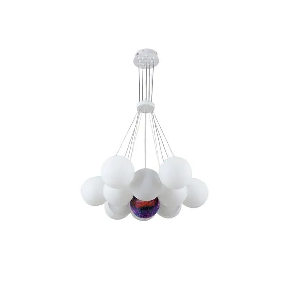 Kink Light 08475-13,01 Подвес Алди белый d65 h130 E27 13*5W (в комплекте 13 белых и 1 цветной плафон)