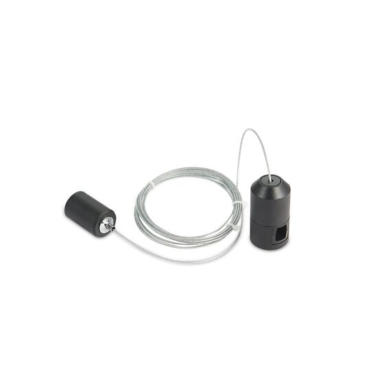 Donolux Single Suspension B DL20224 Donolux Magnet Modular System «CODE 1.2», подвес c одиночным фиксатором, длина троса 3000 мм, черный, изображение 3