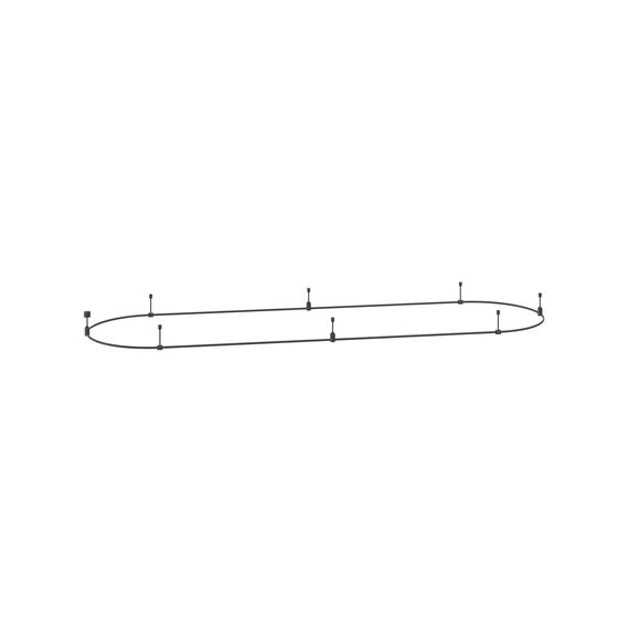 Donolux DL20225OV2800B Black Donolux Magnet Modular System «CODE 1.2», D800xL2800хH135 мм, DC24V, овальное основание для модульны, изображение 2