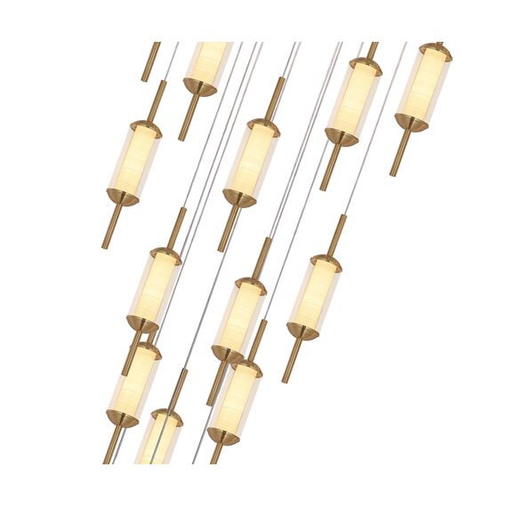 Kink Light 07525-15A,36 Подвес Акари латунь d50 h500 Led 150W (3000K), изображение 2
