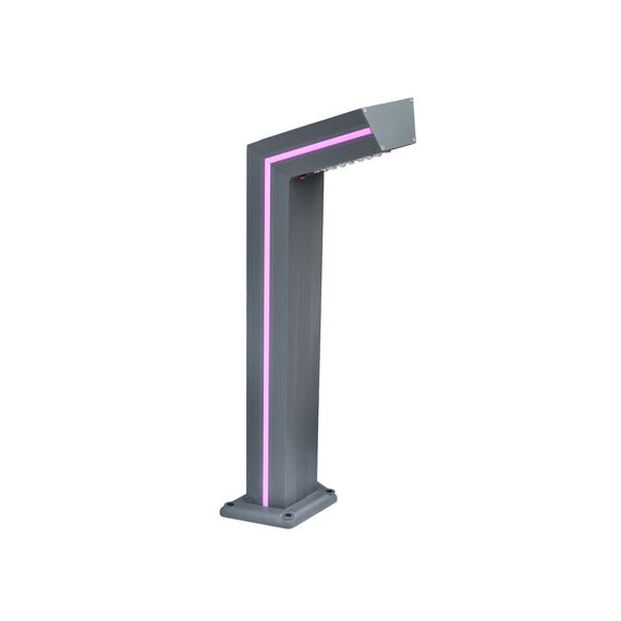 Kink Light 09207-F,16(10) Светильник уличный серый с солнечной батареей w15*7,5 h80 Led 6W (4000K) Декоративная подсветка розовая., изображение 2
