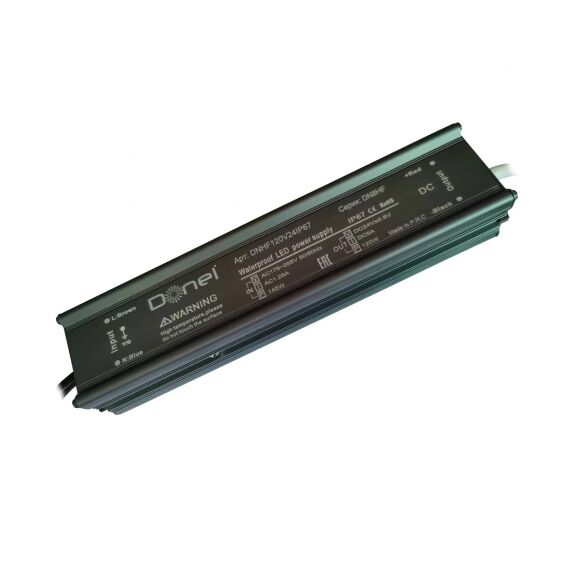 Donolux DNHF120V24IP67 Блок питания для светодиодной ленты 120Вт,DC24В,5А, IP67, 207x43.6x35.2мм
