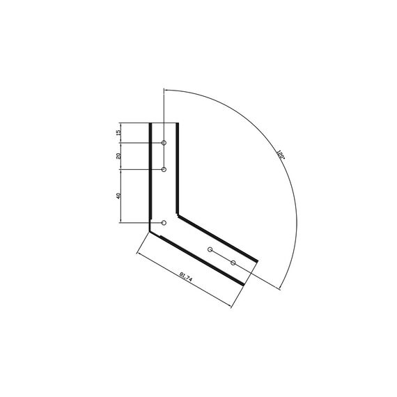 Donolux 120 connector SPACE-Track system B L-образный соединитель 120° для трекового шинопровода, черный, изображение 4