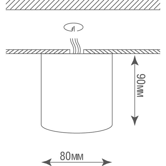 Donolux DL18613R1B Накладной светодиодный светильник, GU10, D80хH90 мм, IP20, черный, без лампы, изображение 5