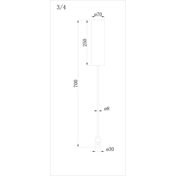 Donolux Power Connector H700 BBr DL20225 Адаптер с подводом питания на стойке, темная бронза, изображение 4