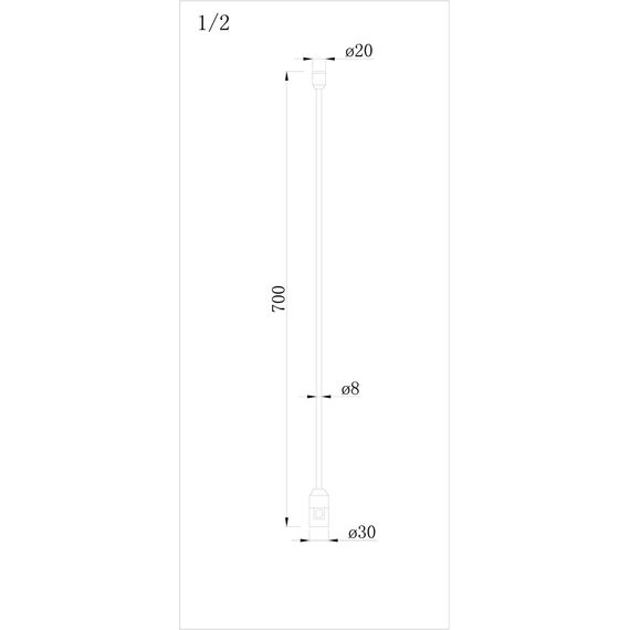 Donolux Single Stand H700 BBr DL20224 Стойка с одиночным фиксатором, D30xH700 мм, темная бронза, изображение 4