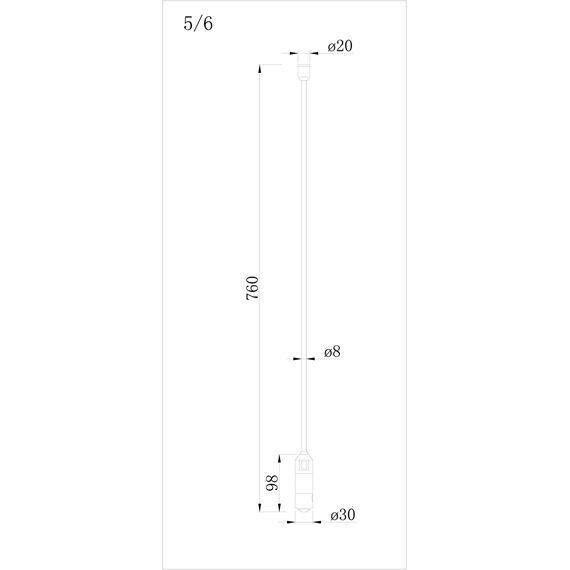Donolux Double Stand H700 B DL20224 Стойка с двойным фиксатором, D30xH760 мм, черный, изображение 4
