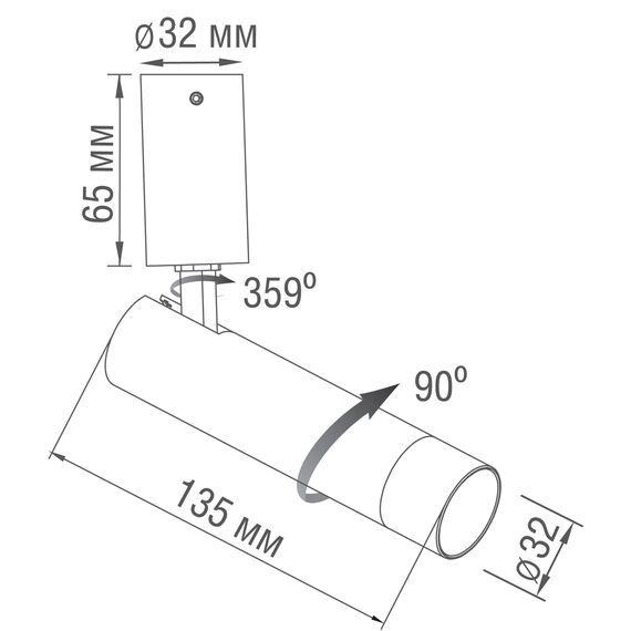 Donolux DL20232C5W1BBr Светильник накладной, 5W, темная бронза, изображение 4