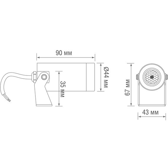 Donolux DL20521W8DG Ландшафтный светильник IP67, D44xH90 мм, 8Вт, 3000К, темно-серый, изображение 5