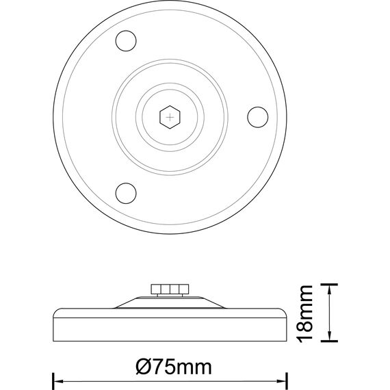 Donolux Base75DG Основание  для установки на стену св-в DL20521W8DG, DL20521W15DG, D75 мм, изображение 4