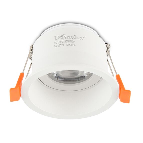 Donolux DL18901R7W1W50Triac Светильник встраиваемый, поворотный, диммируемый Triac, 7Вт, 3000К, 670Лм,  D80*H53мм, IP20, белый, изображение 5