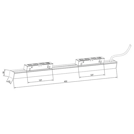 Donolux Driver 200W SPACE-Track system Блок питания L8HF устанавливаемый в шинопровод, DC 48В 200В, 4A, L415xW23xH43 мм, черный, изображение 4
